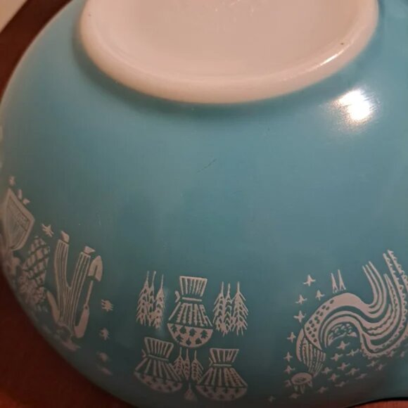 Pyrex Vintage Amish Butterprint 444 Cinderella Nesting Bowl 4 Quart - Picture 8 of 12